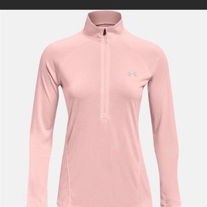 Light pink Under Armour zip-up/hoodie. Brand new w/tags.